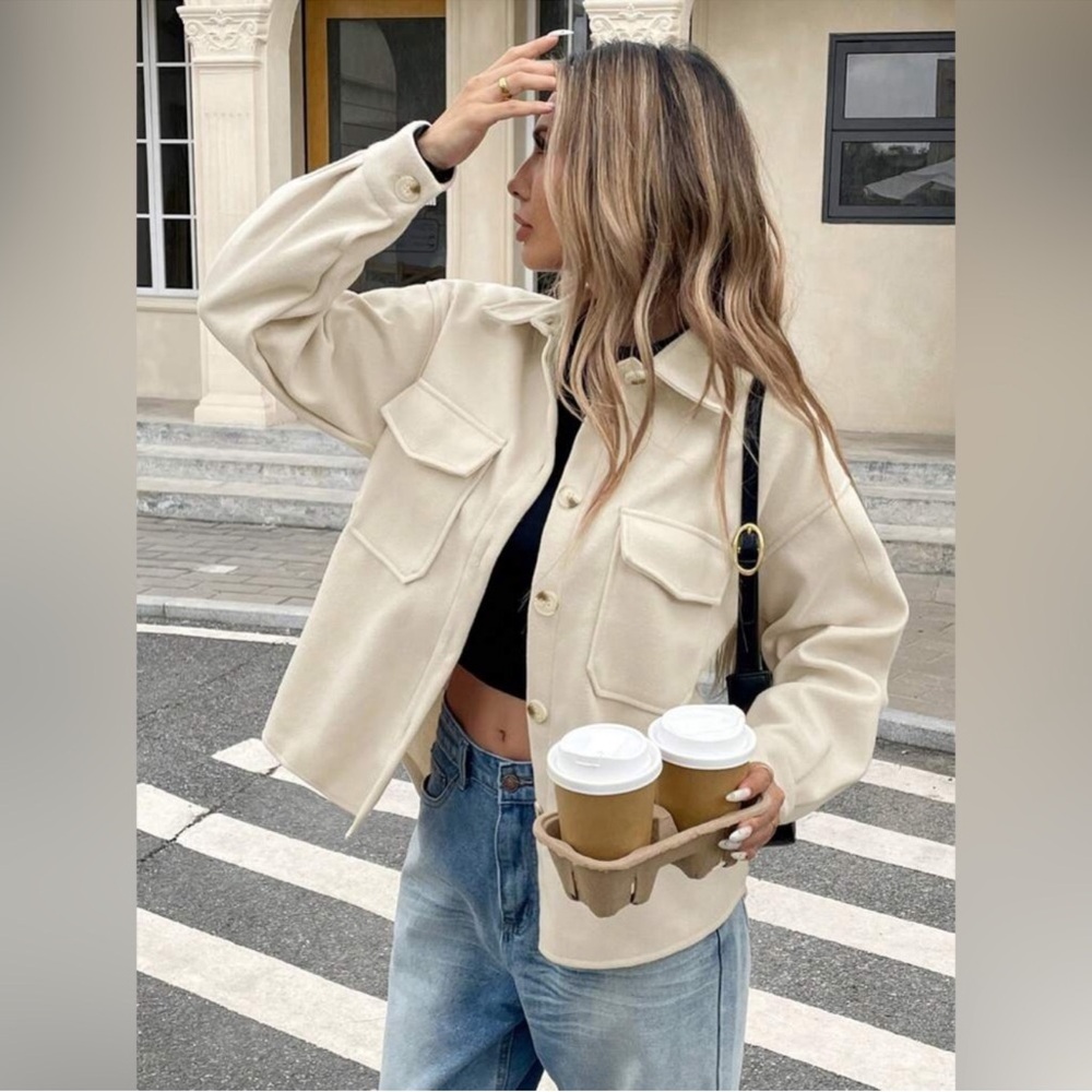 SHEIN Fleece Shacket